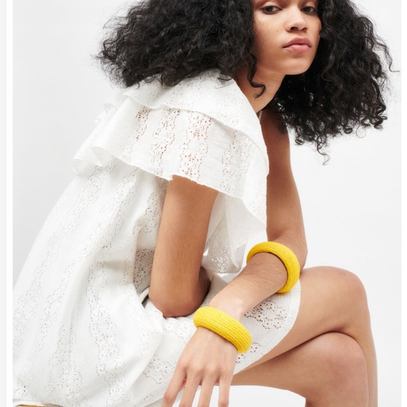 NWT-Zara FRILLED ASYMMETRIC DRESS Size Small - Picture 7 of 7